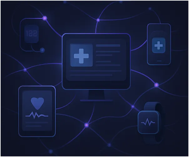 A network of connected records and applications exchanging data in real time.